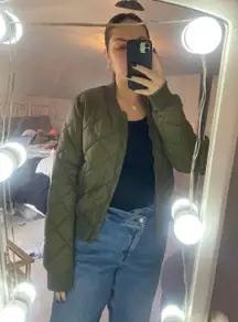 Olive Green Bomber Jacket