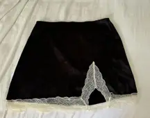 Black satin pacsun skirt