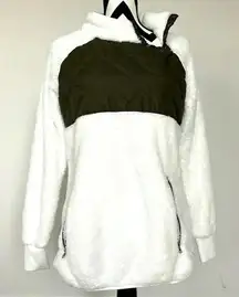 Olive A-symetric Fleece Pullover Sz SM