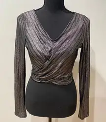 Long Sleeve Sparkly Party Blouse