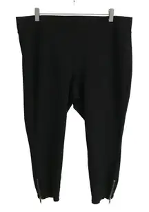 Torrid black cropped pull on zip ankle pants 2X