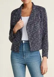 Calvin Klein NWT  Tweed Flyaway Jacket