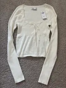 Hollister Sweater Knit White NWT