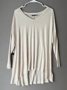 Guess by Marciano sz‎ XS cream oversized tunic top blouse NWT