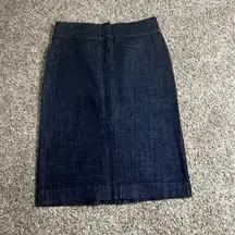 J crew stretch denim pencil skirt size 2