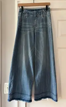 NYDJ Mona Wide-Leg Denim Jeans‎ Size 00 NWOT