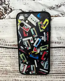 iPhone 11 Case Black Silicone Cassette Tape Phone Case