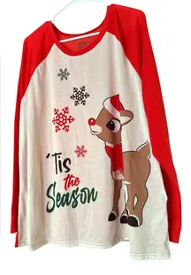 Women’s Rudolph Pajama Top Women 2X