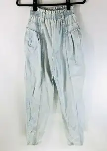 Cherokee Womens Jeans Vintage 90s Pull On High Waist Skinny Light Wash Pleated 7