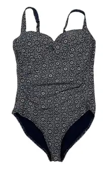 Niptuck‎ Swim One Piece 8 Blue Fit Cup Vintage Retro Swimwear