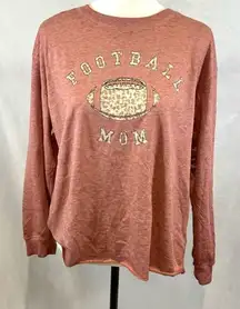 Super soft and flowy long sleeve football mom knit tshirt size medium