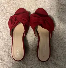 red bow sandals