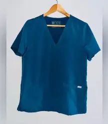 FIGS Scrub Top Dark Teal Sz M