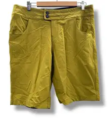 Kavu Women's‎ Walkalong Shorts Sz 14 Dark Khaki High Rise 11" Inseam Hiking