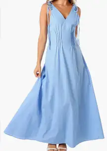 PETAL & PUP NWT $109 Lainey Tie Strap Cotton & Linen Maxi Dress S 4 6