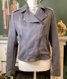 Philosophy Women's Charcoal Faux Suede Jacket