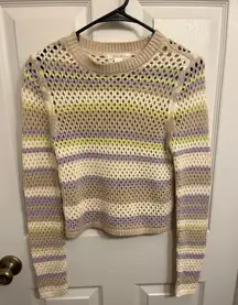 NWT Tilly’s Full Tilt Open Weave Color Block Women’s size Small Sweater