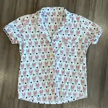 RARE  Love Bunnies Pajama Top