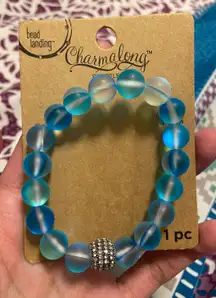 Light Blue Glass Bead Bracelet 