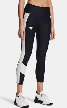 Under Armour Project Rock Black and White Ankle Leggings Women's Small