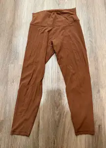 Aritzia Golden High Rise Leggings Brown Size 12 Athleisure