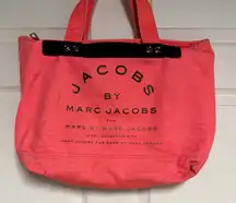 Marc Jacobs Pink Canvas Tote with Bold Branding