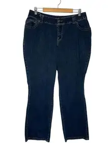 Lane Bryant Womens 16 Average Distinctly Boot Cut High Rise Denim Blue Jeans