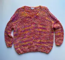 Rainbow Confetti Knit Sweater 
