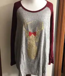 Moa Moa glittery deer head swing top