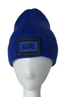 Unisex Knit Cap Beanie Double Layer Winter Hat Royal Blue NEW