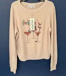 Wildfox  NWOT Christmas Cocktails Sweater