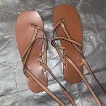 Brown Strappy Sandals from Mango