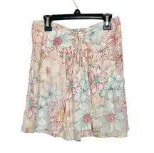 Ripcurl Womens Skirt Sz Small Floral Tied Beach Coastal Cow girl Coconut Girl