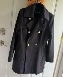 Guess Peacoat with Wide Lapels and Tailored Silhouette