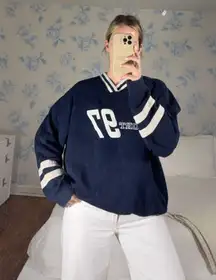 Oak + Fort Blue Varsity Sweatshirt 