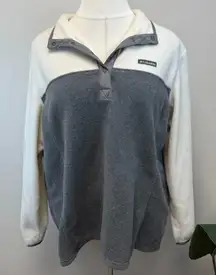 Columbia Grey & White Benton Springs Half-Snap Pullover fleece - Size 3X