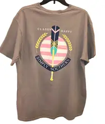 Simply Southern Classy‎ Happy Lake Paddle T-Shirt Grey Large
