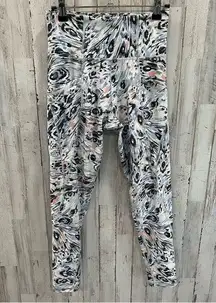 Freely Academy High Rise Patterned Crop Leggings Womens Small