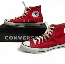 All star red high top Converse in size 9 women 