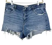 Abercrombie & Fitch High Rise 90s Relaxed Cutoff Denim Shorts 34/18