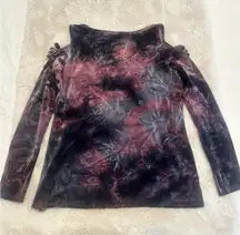 Rock Republic Womens Fairy Grunge Crushed‎ Velvet Top Size XL Whimsigoth Witchy