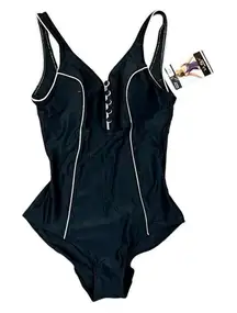 New La Isla Women’s Black One Piece Swimsuit 12