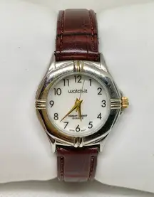 Vtg Advance watch-it night light women watch 27mm silver tone up to 7” running