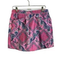 RLX Ralph Lauren 15" Skort Women's M Pink Paisley Golf Tennis Activewear