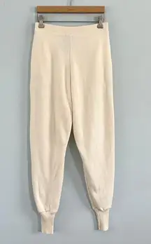 ZARA NWT  Premium Soft Knit High Waist Cream Joggers