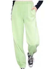 Brandy Melville Rosa Sweatpants Lime Green Cozy S M L