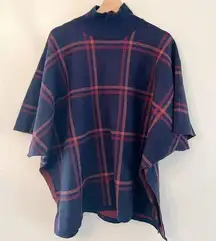 Max Studio Window Pane Poncho