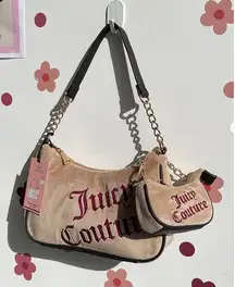 Juicy Couture Better Together‎ Y2K Beige Velvet Hobo Bag Set Limited Edition