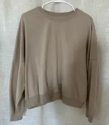 Tan crew neck sweatshirt
