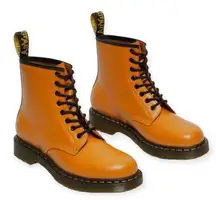 Dr. Martens NEW  1460 Smooth-Lace Up Boots in Pumpkin Orange